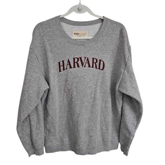 Red Shirt Harvard University Sweater Womens XL Gray Campus Sweatshirt Preppy - Picture 1 of 9
